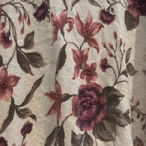 Alfred Dunner Cream Tan Boxy Polo Short Sleeve Tee - Picture 2 of 5